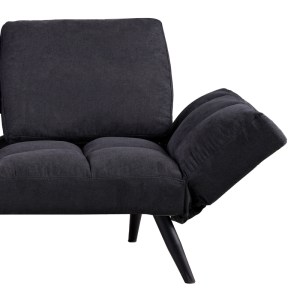 pak-024-000035-4 ΚΑΝΑΠΕΣ - ΚΡΕΒΑΤΙ 3ΘΕΣΙΟΣ JACKIE PAKOWORLD ΥΦΑΣΜΑ ΑΝΘΡΑΚΙ-ΜΕΤΑΛΛΟ ΜΑΥΡΟ 190X80X74ΕΚ