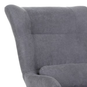 pak-024-000037-2 ΠΟΛΥΘΡΟΝΑ - ΜΠΕΡΖΕΡΑ RIMBO PAKOWORLD ΑΝΟΙΧΤΟ ΓΚΡΙ ΒΕΛΟΥΔΟ-ΠΟΔΙ ΜΑΥΡΟ ΜΕΤΑΛΛΟ 66X81X102ΕΚ