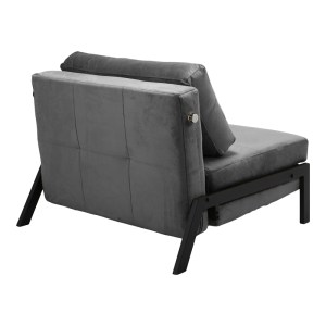 pak-024-000040-1 ΠΟΛΥΘΡΟΝΑ-ΚΡΕΒΑΤΙ FANCY PAKOWORLD ΒΕΛΟΥΔΟ ΣΕ ΑΝΘΡΑΚΙ ΑΠΟΧΡΩΣΗ ΚΑΙ ΠΟΔΙ ΜΑΥΡΟ ΜΕΤΑΛΛΟ 95X98X70ΕΚ