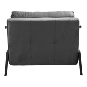 pak-024-000040-5 ΠΟΛΥΘΡΟΝΑ-ΚΡΕΒΑΤΙ FANCY PAKOWORLD ΒΕΛΟΥΔΟ ΣΕ ΑΝΘΡΑΚΙ ΑΠΟΧΡΩΣΗ ΚΑΙ ΠΟΔΙ ΜΑΥΡΟ ΜΕΤΑΛΛΟ 95X98X70ΕΚ