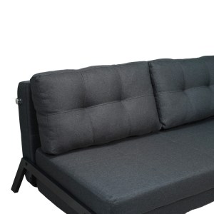 pak-024-000054-6 ΚΑΝΑΠΕΣ 2ΘΕΣΙΟΣ-ΚΡΕΒΑΤΙ FANCY PAKOWORLD ΥΦΑΣΜΑ ΣΕ ΑΝΘΡΑΚΙ ΑΠΟΧΡΩΣΗ ΜΕ ΜΑΥΡΟ ΠΟΔΙ 150X92X77ΕΚ