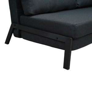 pak-024-000054-7 ΚΑΝΑΠΕΣ 2ΘΕΣΙΟΣ-ΚΡΕΒΑΤΙ FANCY PAKOWORLD ΥΦΑΣΜΑ ΣΕ ΑΝΘΡΑΚΙ ΑΠΟΧΡΩΣΗ ΜΕ ΜΑΥΡΟ ΠΟΔΙ 150X92X77ΕΚ