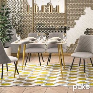pak-029-000086-1 ΤΡΑΠΕΖΙ PARIS PAKOWORLD ΟΒΑΛ ΓΥΑΛΙ 8MM ΣΧΕΔΙΟ ΜΑΡΜΑΡΟΥ-ΧΡΥΣΟ 120X80X75ΕΚ