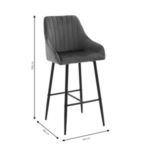 pak-029-000171-8 ΣΚΑΜΠΟ BAR PATRIN PAKOWORLD ΜΕΤΑΛΛΙΚΟ ΜΑΥΡΟ-ΒΕΛΟΥΔΟ ΣΑΠΙΟ ΜΗΛΟ