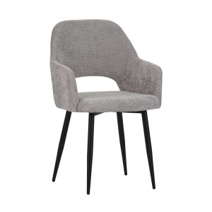 pak-029-000257 ΠΟΛΥΘΡΟΝΑ FACTOLS INART ΜΠΕΖ-ΓΚΡΙ ΥΦΑΣΜΑ-ΠΟΔΙ ΜΑΥΡΟ ΜΕΤΑΛΛΟ 53X61X84ΕΚ