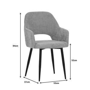 pak-029-000258-7 ΠΟΛΥΘΡΟΝΑ FACTOLS INART ΑΝΘΡΑΚΙ ΥΦΑΣΜΑ-ΠΟΔΙ ΜΑΥΡΟ ΜΕΤΑΛΛΟ 53X61X84ΕΚ