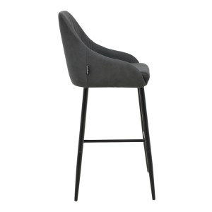 pak-029-000288-2 ΣΚΑΜΠΟ BAR PATRIN PAKOWORLD ΑΝΘΡΑΚΙ PU-ΠΟΔΙ ΜΕΤΑΛΛΟ ΣΕ ΜΑΥΡΗ ΑΠΟΧΡΩΣΗ