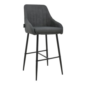 pak-029-000288 ΣΚΑΜΠΟ BAR PATRIN PAKOWORLD ΑΝΘΡΑΚΙ PU-ΠΟΔΙ ΜΕΤΑΛΛΟ ΣΕ ΜΑΥΡΗ ΑΠΟΧΡΩΣΗ