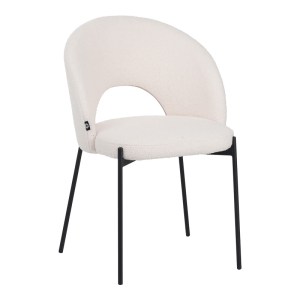 pak-029-000299 ΚΑΡΕΚΛΑ MASEBO PAKOWORLD ΜΠΟΥΚΛΕ ΥΦΑΣΜΑ ΣΕ ΛΕΥΚΗ ΑΠΟΧΡΩΣΗ ΜΕ ΜΑΥΡΑ ΜΕΤΑΛΛΙΚΑ ΠΟΔΙΑ 48X58.5X82ΕΚ