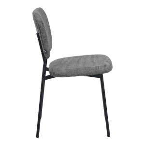 pak-029-000307-2 ΚΑΡΕΚΛΑ CATHAIR PAKOWORLD ΜΠΟΥΚΛΕ ΥΦΑΣΜΑ ΣΕ ΓΚΡΙ ΑΠΟΧΡΩΣΗ ΜΕ ΜΑΥΡΑ ΜΕΤΑΛΛΙΚΑ ΠΟΔΙΑ 48X53X82ΕΚ