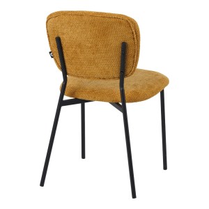 pak-029-000308-1 ΚΑΡΕΚΛΑ CATHAIR PAKOWORLD ΜΠΟΥΚΛΕ ΥΦΑΣΜΑ ΣΕ ΚΙΤΡΙΝΗ ΑΠΟΧΡΩΣΗ ΜΕ ΜΑΥΡΑ ΜΕΤΑΛΛΙΚΑ ΠΟΔΙΑ 48X53X82ΕΚ