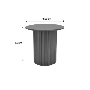 pak-029-000349-4 ΒΟΗΘΗΤΙΚΟ ΤΡΑΠΕΖΙ DOVEL PAKOWORLD MDF-ΜΕΤΑΛΛΟ ΣΕ ΜΑΥΡΗ ΑΠΟΧΡΩΣΗ Φ50X50ΕΚ