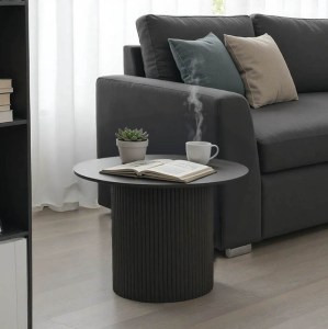pak-029-000350 ΤΡΑΠΕΖΙ ΣΑΛΟΝΙΟΥ DOVEL PAKOWORLD MDF-ΜΕΤΑΛΛΟ ΣΕ ΜΑΥΡΗ ΑΠΟΧΡΩΣΗ Φ70X45ΕΚ