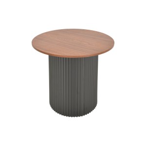pak-029-000351-2 ΒΟΗΘΗΤΙΚΟ ΤΡΑΠΕΖΙ DOVEL PAKOWORLD MDF ΣΕ ΚΑΡΥΔΙ-ΜΑΥΡΟ ΜΕΤΑΛΛΟ Φ50X50ΕΚ