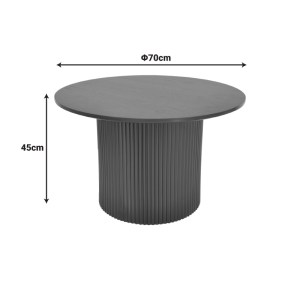 pak-029-000352-4 ΤΡΑΠΕΖΙ ΣΑΛΟΝΙΟΥ DOVEL PAKOWORLD MDF ΣΕ ΚΑΡΥΔΙ-ΜΑΥΡΟ ΜΕΤΑΛΛΟ Φ70X45ΕΚ