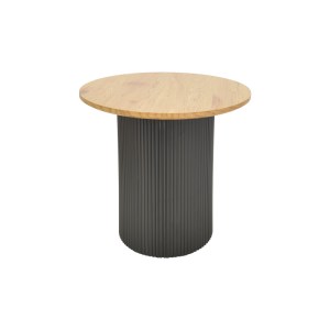 pak-029-000353-1 ΒΟΗΘΗΤΙΚΟ ΤΡΑΠΕΖΙ DOVEL PAKOWORLD MDF ΣΕ SONOMA -ΜΑΥΡΟ ΜΕΤΑΛΛΟ Φ50X50ΕΚ