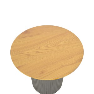 pak-029-000353-3 ΒΟΗΘΗΤΙΚΟ ΤΡΑΠΕΖΙ DOVEL PAKOWORLD MDF ΣΕ SONOMA -ΜΑΥΡΟ ΜΕΤΑΛΛΟ Φ50X50ΕΚ