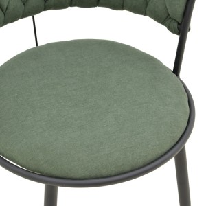 pak-029-000382-6 ΠΟΛΥΘΡΟΝΑ ALKIA I PAKOWORLD ΥΦΑΣΜΑ ΣΕ ΧΑΚΙ ΑΠΟΧΡΩΣΗ- ΠΟΔΙ ΜΑΥΡΟ ΜΕΤΑΛΛΟ 57X58.5X72ΕΚ