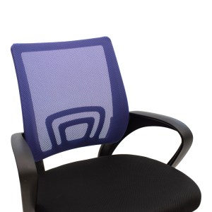 pak-029-000415-4 ΚΑΡΕΚΛΑ ΓΡΑΦΕΙΟΥ BERTO II PAKOWORLD ΜΕ ΑΝΑΚΛΙΣΗ ΥΦΑΣΜΑ MESH ΣΕ ΜΠΛΕ-ΜΑΥΡΗ ΑΠΟΧΡΩΣΗ ΚΑΙ ΒΑΣΗ ΧΡΩΜΙΟΥ 60X48X85-95ΕΚ