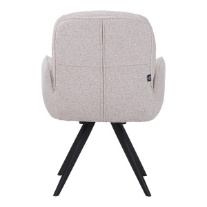 pak-029-000428-4 ΠΟΛΥΘΡΟΝΑ ΠΕΡΙΣΤΡΕΦΟΜΕΝΗ NOVO PAKOWORLD ΥΦΑΣΜΑ ΛΕΥΚΟ ΜΠΟΥΚΛΕ-ΠΟΔΙΑ ΜΑΥΡΟ ΜΕΤΑΛΛΙΚΟ 65.5X60X90ΕΚ