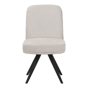 pak-029-000430-3 ΚΑΡΕΚΛΑ ΠΕΡΙΣΤΡΕΦΟΜΕΝΗ NOVO PAKOWORLD ΥΦΑΣΜΑ ΛΕΥΚΟ ΜΠΟΥΚΛΕ-ΠΟΔΙΑ ΜΑΥΡΟ ΜΕΤΑΛΛΙΚΟ 65.5X50X90ΕΚ