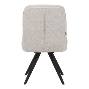 pak-029-000430-4 ΚΑΡΕΚΛΑ ΠΕΡΙΣΤΡΕΦΟΜΕΝΗ NOVO PAKOWORLD ΥΦΑΣΜΑ ΛΕΥΚΟ ΜΠΟΥΚΛΕ-ΠΟΔΙΑ ΜΑΥΡΟ ΜΕΤΑΛΛΙΚΟ 65.5X50X90ΕΚ