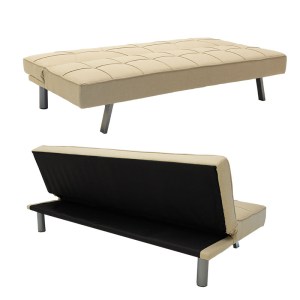 pak-035-000025-3 ΚΑΝΑΠΕΣ-ΚΡΕΒΑΤΙ TRAVIS PAKOWORLD 3ΘΕΣΙΟΣ ΜΕ ΥΦΑΣΜΑ ΜΠΕΖ 175X83X74ΕΚ