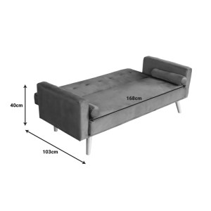 pak-035-000098-5 ΚΑΝΑΠΕΣ-ΚΡΕΒΑΤΙ SUCCESS PAKOWORLD 3ΘΕΣΙΟΣ ΒΕΛΟΥΔΟ ΥΦΑΣΜΑ ΣΕ ΚΥΠΑΡΙΣΣΙ ΑΠΟΧΡΩΣΗ 190X80X84ΕΚ