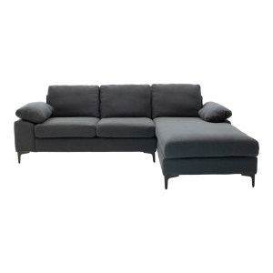 pak-035-000112-1 ΓΩΝΙΑΚΟΣ ΚΑΝΑΠΕΣ COHEN PAKOWORLD ΜΕ ΑΡΙΣΤΕΡΗ ΓΩΝΙΑ ΥΦΑΣΜΑ ΣΕ ΑΝΘΡΑΚΙ ΑΠΟΧΡΩΣΗ-ΠΟΔΙ ΜΑΥΡΟ ΜΕΤΑΛΛΟ 240X159X83ΕΚ