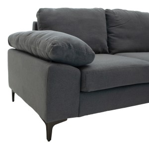 pak-035-000112-2 ΓΩΝΙΑΚΟΣ ΚΑΝΑΠΕΣ COHEN PAKOWORLD ΜΕ ΑΡΙΣΤΕΡΗ ΓΩΝΙΑ ΥΦΑΣΜΑ ΣΕ ΑΝΘΡΑΚΙ ΑΠΟΧΡΩΣΗ-ΠΟΔΙ ΜΑΥΡΟ ΜΕΤΑΛΛΟ 240X159X83ΕΚ