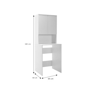 pak-039-000192-4 ΕΠΙΠΛΟ ΠΛΥΝΤΗΡΙΟΥ RYDA PAKOWORLD ΜΕΛΑΜΙΝΗΣ ΛΕΥΚΟ 65X60X182ΕΚ