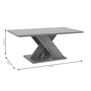 pak-049-000061-5 ΤΡΑΠΕΖΙ ΣΑΛΟΝΙΟΥ SOLANGE PAKOWORLD ΧΡΩΜΑ SONOMA 110X55X47.5ΕΚ