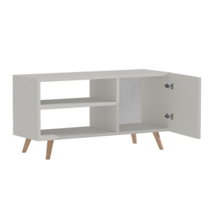 pak-049-000078-2 ΕΠΙΠΛΟ ΤΗΛΕΟΡΑΣΗΣ ORIANNE PAKOWORLD ΜΕΛΑΜΙΝΗΣ ΛΕΥΚΟ-ΦΥΣΙΚΟ 90X32X46ΕΚ