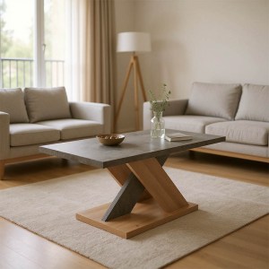 pak-049-000102 ΤΡΑΠΕΖΙ ΣΑΛΟΝΙΟΥ SOLANGE PAKOWORLD ΣΕ ΓΚΡΙ-SONOMA ΑΠΟΧΡΩΣΗ 110X55X47.5ΕΚ