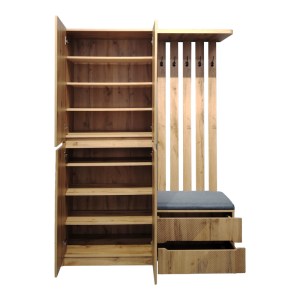 pak-049-000114-2 ΕΠΙΠΛΟ ΕΙΣΟΔΟΥ ZOMIE PAKOWORLD ΣΕ OAK ΑΠΟΧΡΩΣΗ 131X41.5X180.4ΕΚ