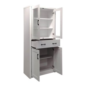 pak-049-000117-2 ΒΙΤΡΙΝΑ-ΝΤΟΥΛΑΠΑ NISSO PAKOWORLD ΣΕ ΛΕΥΚΗ ΑΠΟΧΡΩΣΗ 80X40X183.5ΕΚ