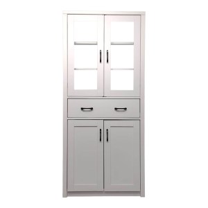 pak-049-000117-3 ΒΙΤΡΙΝΑ-ΝΤΟΥΛΑΠΑ NISSO PAKOWORLD ΣΕ ΛΕΥΚΗ ΑΠΟΧΡΩΣΗ 80X40X183.5ΕΚ