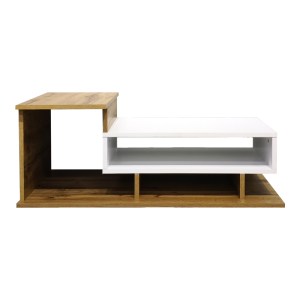 pak-049-000119-2 ΤΡΑΠΕΖΙ ΣΑΛΟΝΙΟΥ NUVELE PAKOWORLD SONOMA-ΛΕΥΚΟ 90X50X35ΕΚ