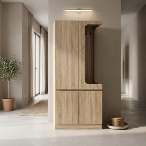 pak-049-000126 ΕΠΙΠΛΟ ΕΙΣΟΔΟΥ FEBY PAKOWORLD  SONOMA 80X50.5X190ΕΚ