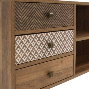 pak-066-000002-4 ΕΠΙΠΛΟ ΤΗΛΕΟΡΑΣΗΣ BOHO ΚΑΡΥΔΙ ΜΕ ΜΕΤΑΛΛΙΚΑ ΠΟΔΙΑ 120X39X64ΕΚ