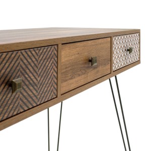 pak-066-000004-4 ΚΟΝΣΟΛΑ BOHO PAKOWORLD ΚΑΡΥΔΙ ΜΕ ΜΕΤΑΛΛΙΚΑ ΠΟΔΙΑ 100X50,5X74,5ΕΚ