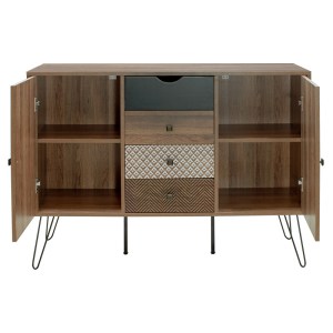 pak-066-000006-3 ΜΠΟΥΦΕΣ BOHO ΜΕ ΠΕΝΤΕ ΣΥΡΤΑΡΙΑ ΚΑΡΥΔΙ ΜΕΤΑΛΛΙΚΑ ΠΟΔΙΑ 122X39,5X86ΕΚ