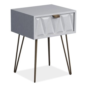 pak-066-000009 ΚΟΜΟΔΙΝΟ ISLA PAKOWORLD ΧΡΩΜΑ ΛΕΥΚΟ PAINTING-ΧΡΥΣΟ 42X35X55ΕΚ