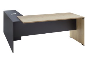 pak-069-000011-7 ΓΡΑΦΕΙΟ ΕΡΓΑΣΙΑΣ ΕΠΑΓΓΕΛΜΑΤΙΚΟ LOTUS ΑΝΑΣΤΡΕΨΙΜΟ ΦΥΣΙΚΟ-ΑΝΘΡΑΚΙ 180X160X75ΕΚ