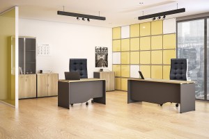 pak-069-000014-3 ΓΡΑΦΕΙΟ ΕΡΓΑΣΙΑΣ ΕΠΑΓΓΕΛΜΑΤΙΚΟ LOTUS ΦΥΣΙΚΟ-ΑΝΘΡΑΚΙ 150X80X75ΕΚ