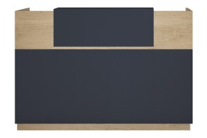 pak-069-000016-2 ΓΡΑΦΕΙΟ RECEPTION LOTUS ΣΕ ΧΡΩΜΑ ΦΥΣΙΚΟ - ΑΝΘΡΑΚΙ 180X70X110ΕΚ
