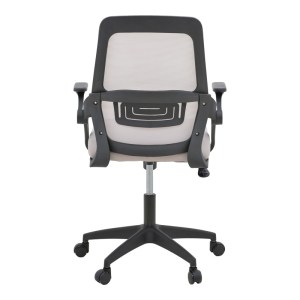 pak-069-000093-4 ΚΑΡΕΚΛΑ ΓΡΑΦΕΙΟΥ REJI PAKOWORLD MESH ΥΦΑΣΜΑ ΓΚΡΙ-ΜΠΕΖ ΜΕ ΜΑΥΡΟ ΣΚΕΛΕΤΟ 58X60X89-99ΕΚ