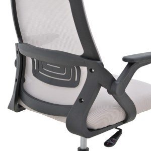 pak-069-000093-6 ΚΑΡΕΚΛΑ ΓΡΑΦΕΙΟΥ REJI PAKOWORLD MESH ΥΦΑΣΜΑ ΓΚΡΙ-ΜΠΕΖ ΜΕ ΜΑΥΡΟ ΣΚΕΛΕΤΟ 58X60X89-99ΕΚ