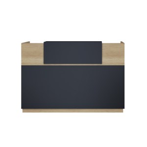 pak-069-000097-1 ΓΡΑΦΕΙΟ RECEPTION LOTUS PAKOWORLD ΣΕ ΧΡΩΜΑ ΦΥΣΙΚΟ - ΑΝΘΡΑΚΙ 140X70X110ΕΚ