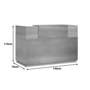 pak-069-000099-3 ΓΡΑΦΕΙΟ RECEPTION LOTUS PAKOWORLD ΣΕ ΧΡΩΜΑ ΦΥΣΙΚΟ 140X70X110ΕΚ